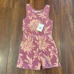 Faherty Kids Cabana Twirl Terry Cloth Romper Rose/Peach Blossom NWT